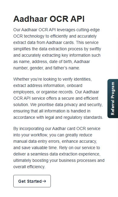 AZAPI Aadhaar OCR API screenshot 1