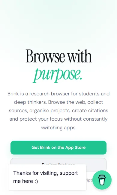 Brink Browser - Focus Browser screenshot 1