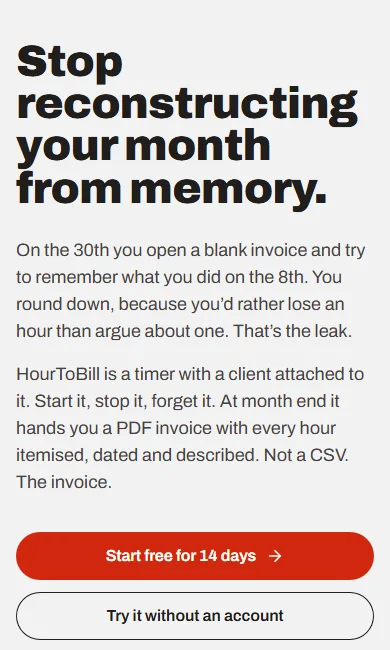 HourToBill screenshot 1
