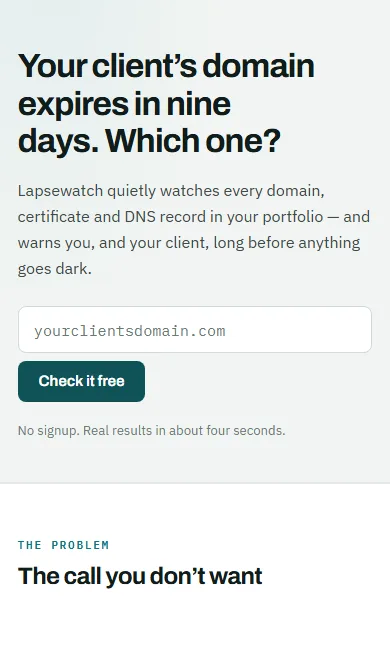 Lapsewatch screenshot 1