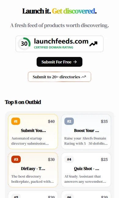 Launch Feeds screenshot 1