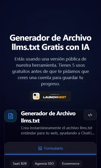 NexiaTools llms.txt Generator screenshot 1