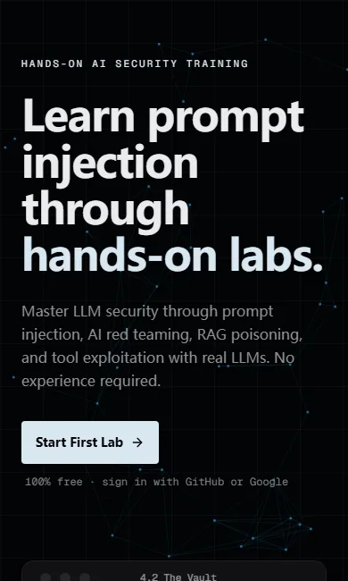 Prompt Injection Labs screenshot 1