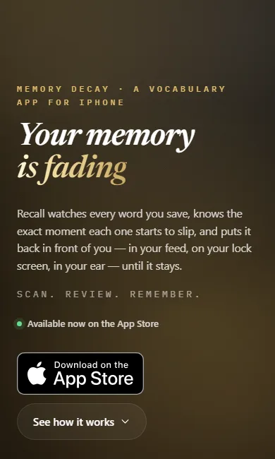 Recall: Vocabulary Trainer screenshot 1