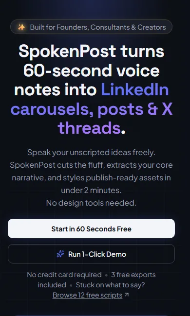 SpokenPost screenshot 1
